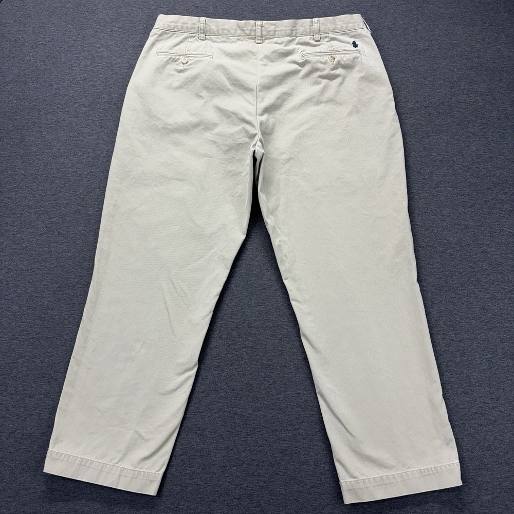 VTg Polo Ralph Lauren Preston Pants Mens 38x28 Beige Chino Regular Fit 90s Y2K